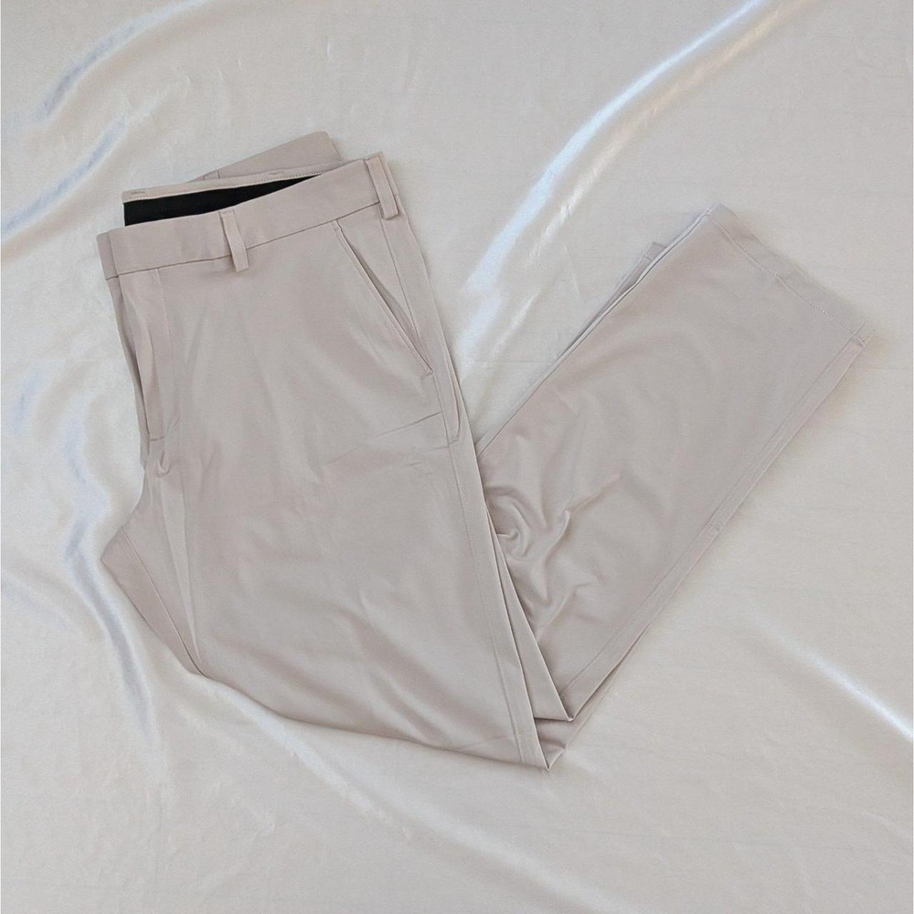 New Kenneth Cole Reaction Men's Performance Chino Pants Midweight Tan 38x32
